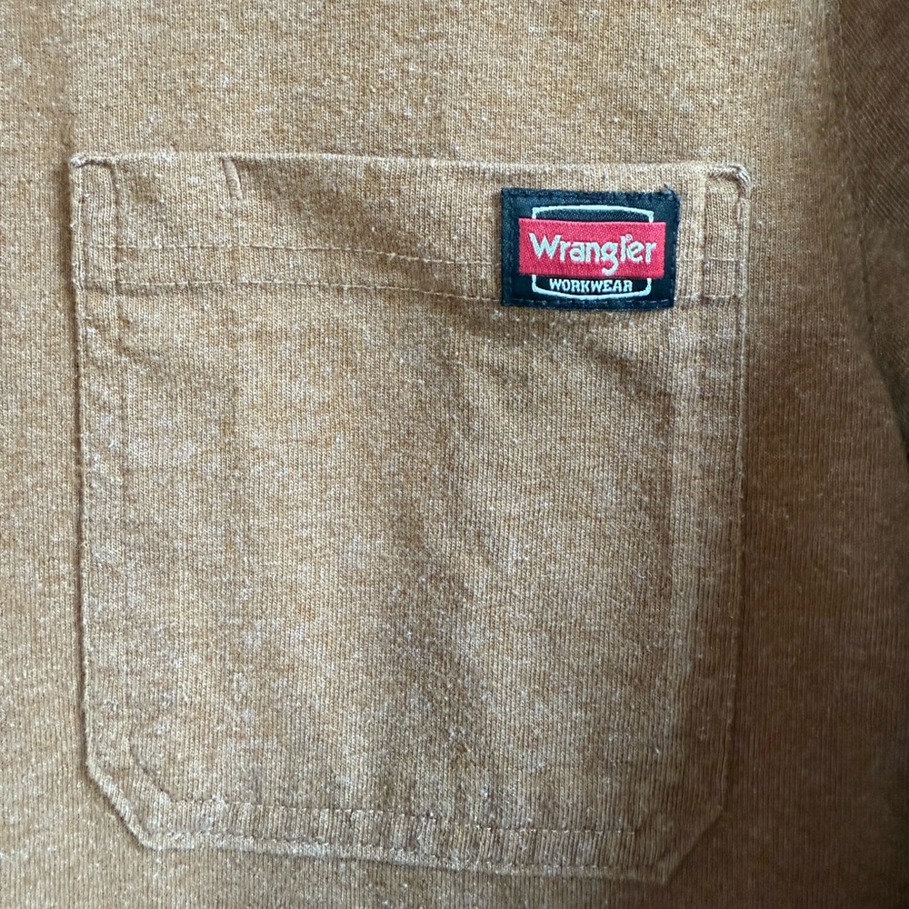 Wrangler Men's Brown Long Sleeve Tee Size Small - Picture 2 of 5